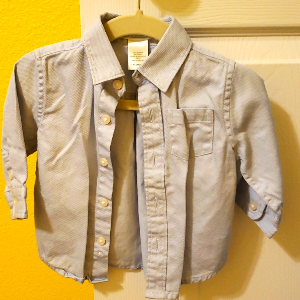 Janie and Jack 3-6 months, boy, long sleeved button down